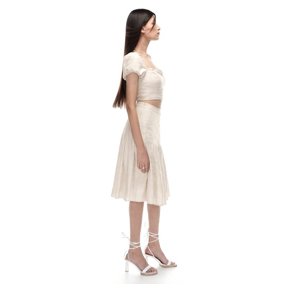 Wilfred Wander Linen Blouse In White Size M - Picture 4 of 12